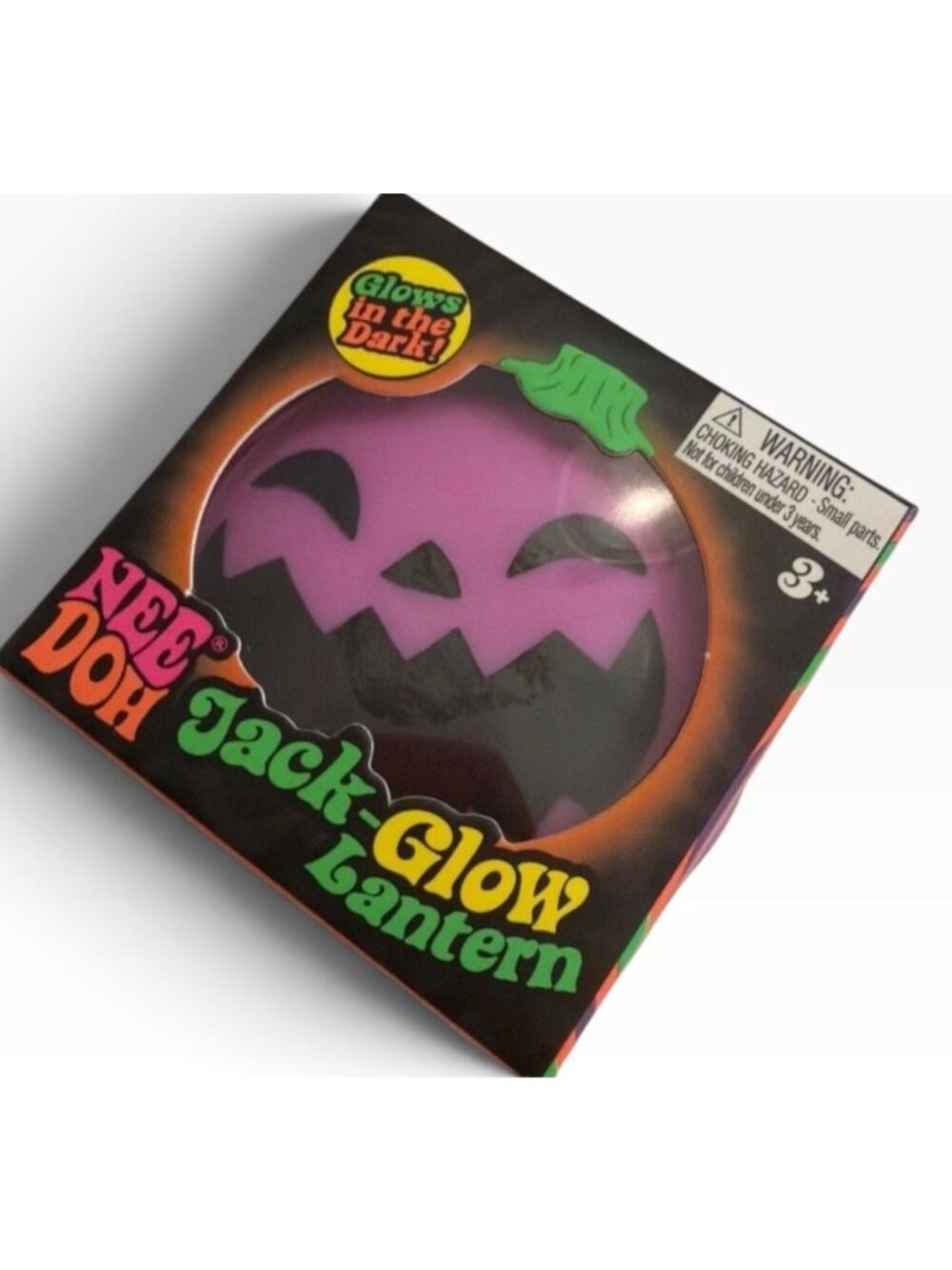 Schylling Nee Doh Jack Glow Lantern Purple Squishy Glow in Dark New